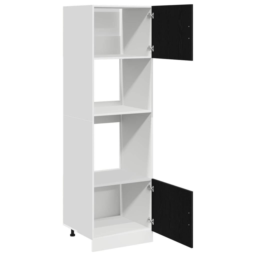 vidaXL Hängeschrank mit Regal Schwarz Eichen-Optik 60 x 57 x 207 cm