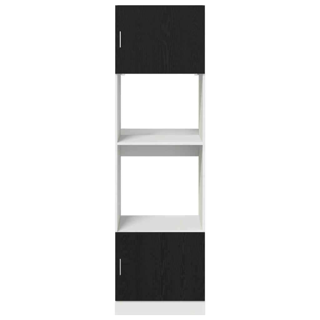 vidaXL Hängeschrank mit Regal Schwarz Eichen-Optik 60 x 57 x 207 cm
