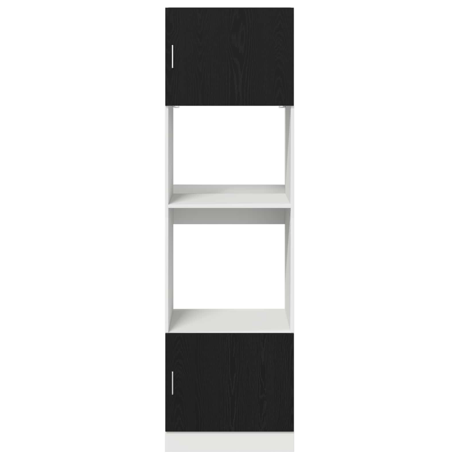 vidaXL Hängeschrank mit Regal Schwarz Eichen-Optik 60 x 57 x 207 cm