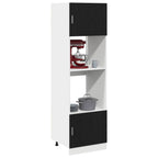 vidaXL Hängeschrank mit Regal Schwarz Eichen-Optik 60 x 57 x 207 cm