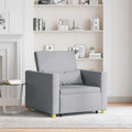 vidaXL Ausziehbare Schlafcouch Einzel Hellgrau 90 x 165 x 87 cm Stoff