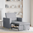 vidaXL Ausziehbare Schlafcouch Einzel Hellgrau 90 x 165 x 87 cm Stoff