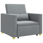 vidaXL Ausziehbare Schlafcouch Einzel Hellgrau 90 x 165 x 87 cm Stoff