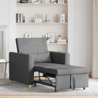 vidaXL Ausziehbare Schlafcouch Einzel Dunkelgrau 90 x 165 x 87 cm