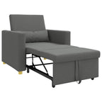 vidaXL Ausziehbare Schlafcouch Einzel Dunkelgrau 90 x 165 x 87 cm