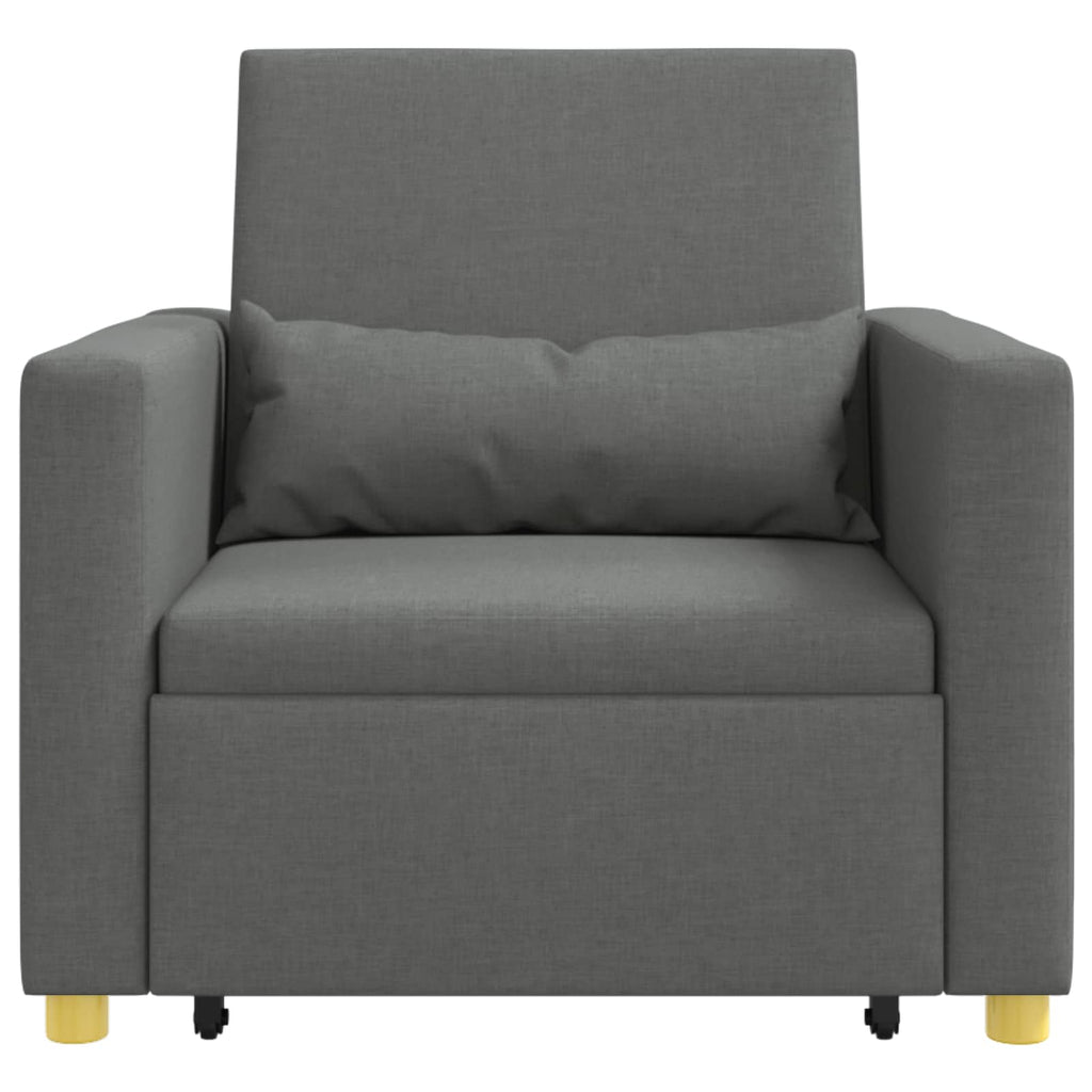 vidaXL Ausziehbare Schlafcouch Einzel Dunkelgrau 90 x 165 x 87 cm