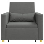 vidaXL Ausziehbare Schlafcouch Einzel Dunkelgrau 90 x 165 x 87 cm