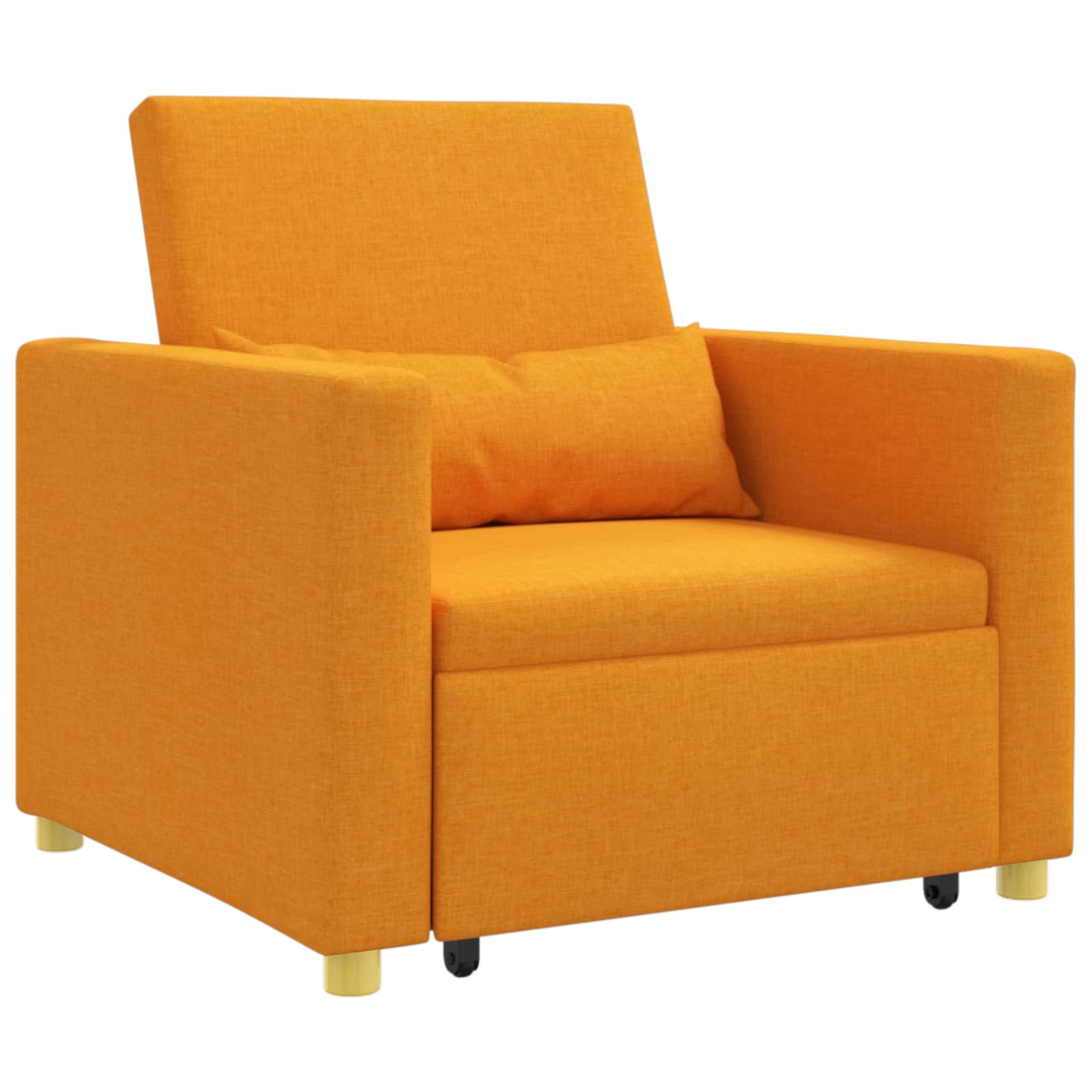 vidaXL Ausziehbare Schlafcouch Einzel Dunkelgelb 90 x 165 x 87 cm