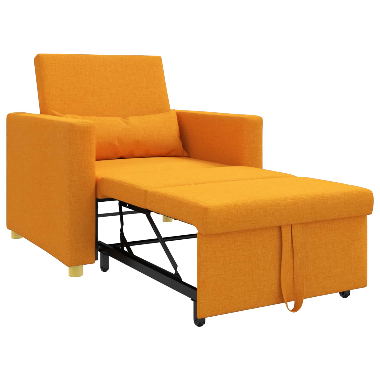 vidaXL Ausziehbare Schlafcouch Einzel Dunkelgelb 90 x 165 x 87 cm