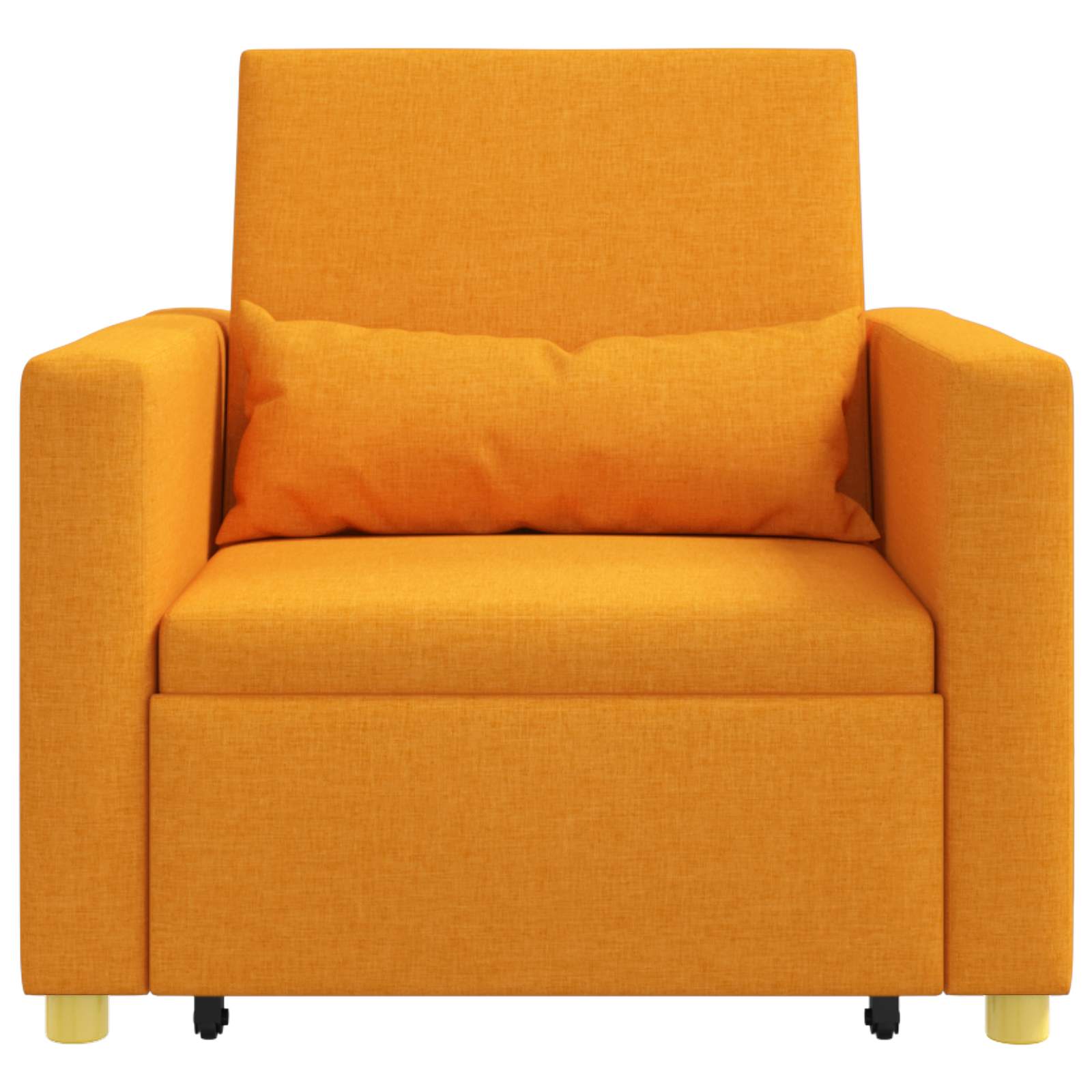vidaXL Ausziehbare Schlafcouch Einzel Dunkelgelb 90 x 165 x 87 cm
