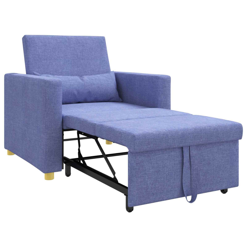 vidaXL Ausziehbare Schlafcouch Einzel Jeans blau 90 x 165 x 87 cm
