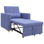 vidaXL Ausziehbare Schlafcouch Einzel Jeans blau 90 x 165 x 87 cm