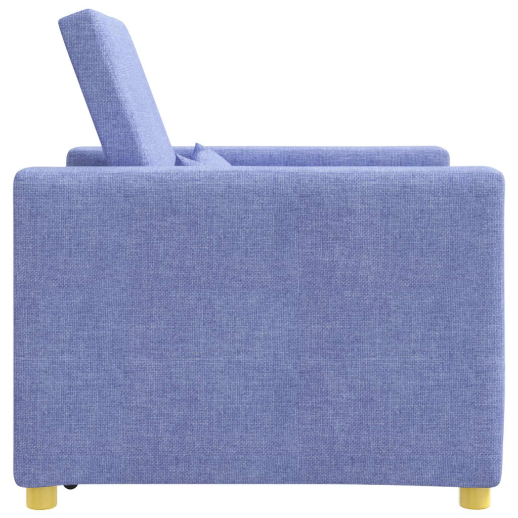 vidaXL Ausziehbare Schlafcouch Einzel Jeans blau 90 x 165 x 87 cm