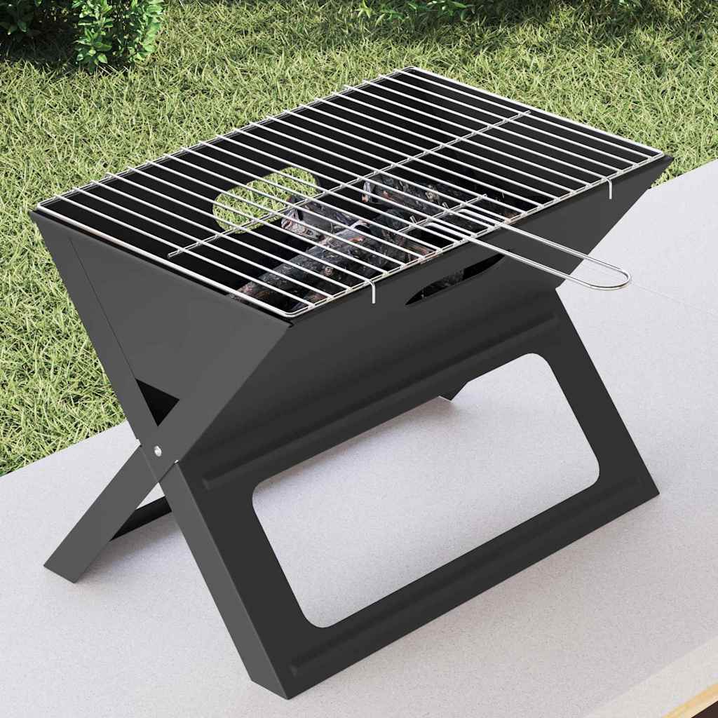 vidaXL Outdoor Grill Schwarz 46 x 31 x 31 cm Stahl