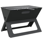 vidaXL Outdoor Grill Schwarz 46 x 31 x 31 cm Stahl