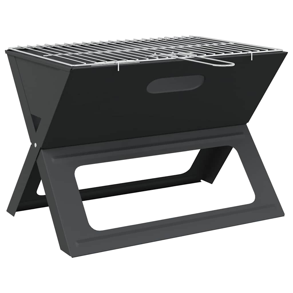 vidaXL Outdoor Grill Schwarz 46 x 31 x 31 cm Stahl