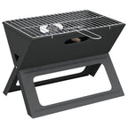 vidaXL Outdoor Grill Schwarz 46 x 31 x 31 cm Stahl