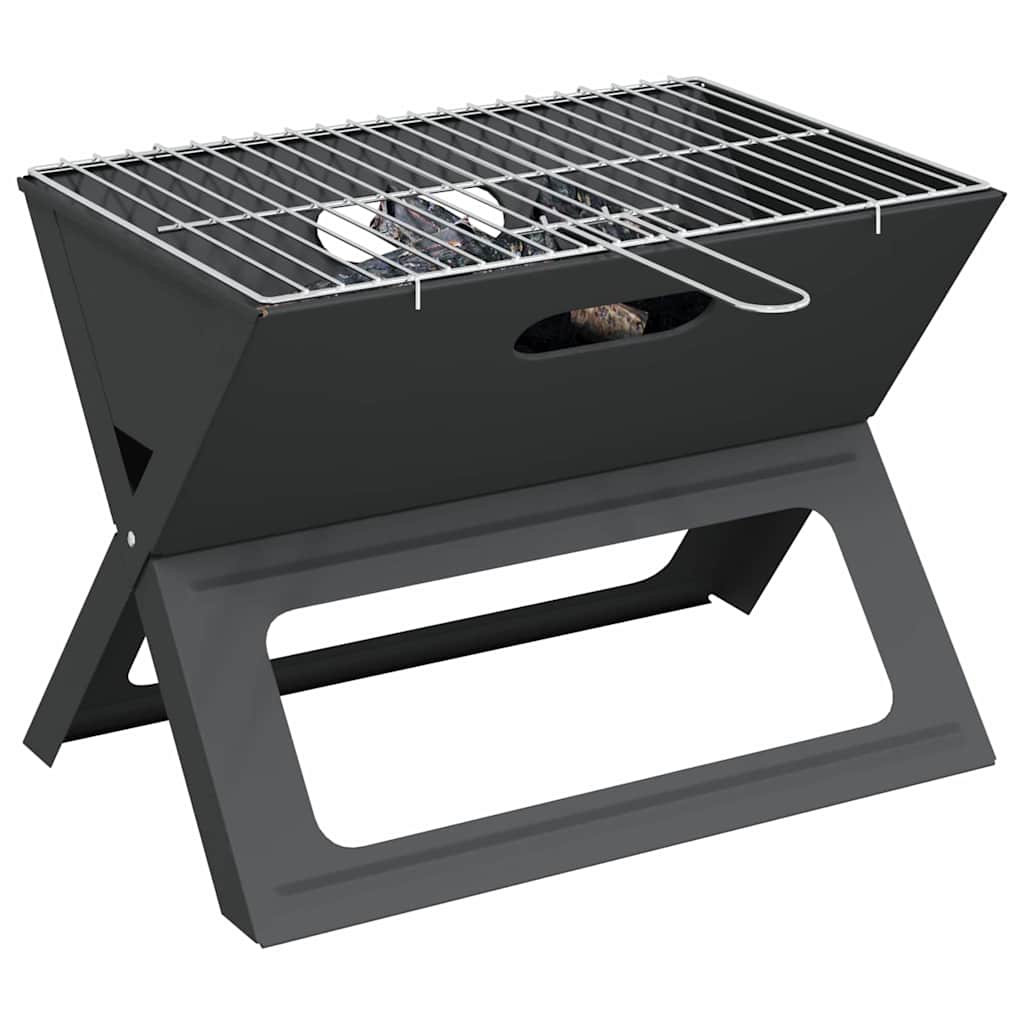 vidaXL Outdoor Grill Schwarz 46 x 31 x 31 cm Stahl