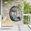 vidaXL Hängendes Ei-Stuhl Anthrazit 91,5 x 54,5 x 107 cm Poly-Rattan