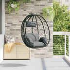 vidaXL Hängendes Ei-Stuhl Anthrazit 91,5 x 54,5 x 107 cm Poly-Rattan