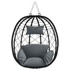 vidaXL Hängendes Ei-Stuhl Anthrazit 91,5 x 54,5 x 107 cm Poly-Rattan