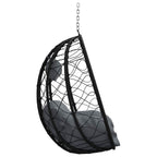 vidaXL Hängendes Ei-Stuhl Anthrazit 91,5 x 54,5 x 107 cm Poly-Rattan