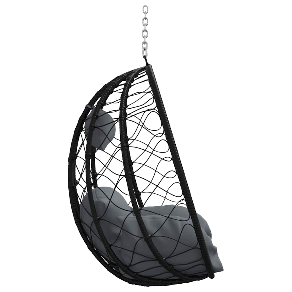 vidaXL Hängendes Ei-Stuhl Anthrazit 91,5 x 54,5 x 107 cm Poly-Rattan