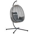 vidaXL Hängendes Ei-Stuhl Anthrazit und Grau 104 x 100 x 191 cm