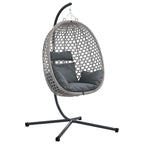 vidaXL Hängendes Ei-Stuhl Anthrazit und Grau 104 x 100 x 191 cm