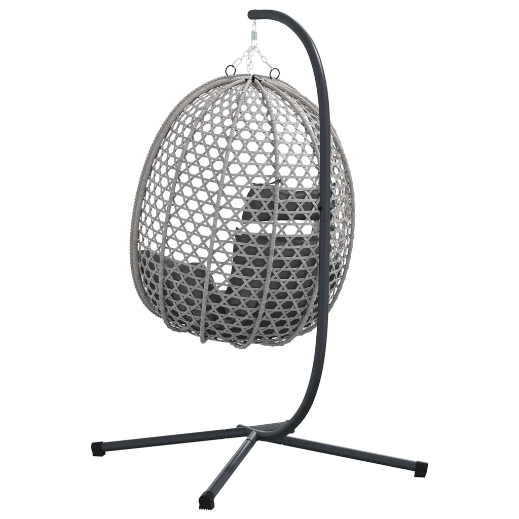 vidaXL Hängendes Ei-Stuhl Anthrazit und Grau 104 x 100 x 191 cm