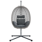 vidaXL Hängendes Ei-Stuhl Anthrazit und Grau 104 x 100 x 191 cm