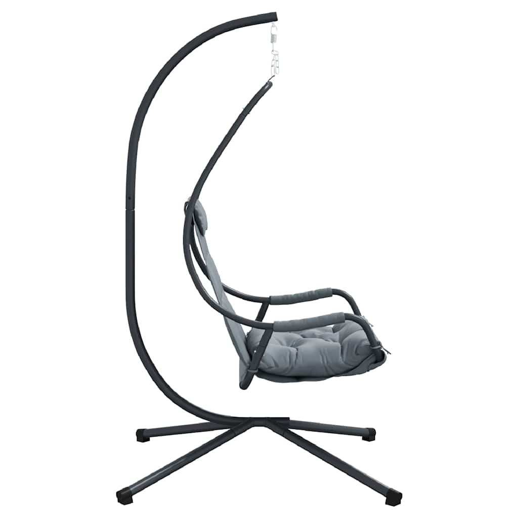 vidaXL Hängendes Ei-Stuhl Anthrazit 94 x 107 x 196,5 cm Stahl