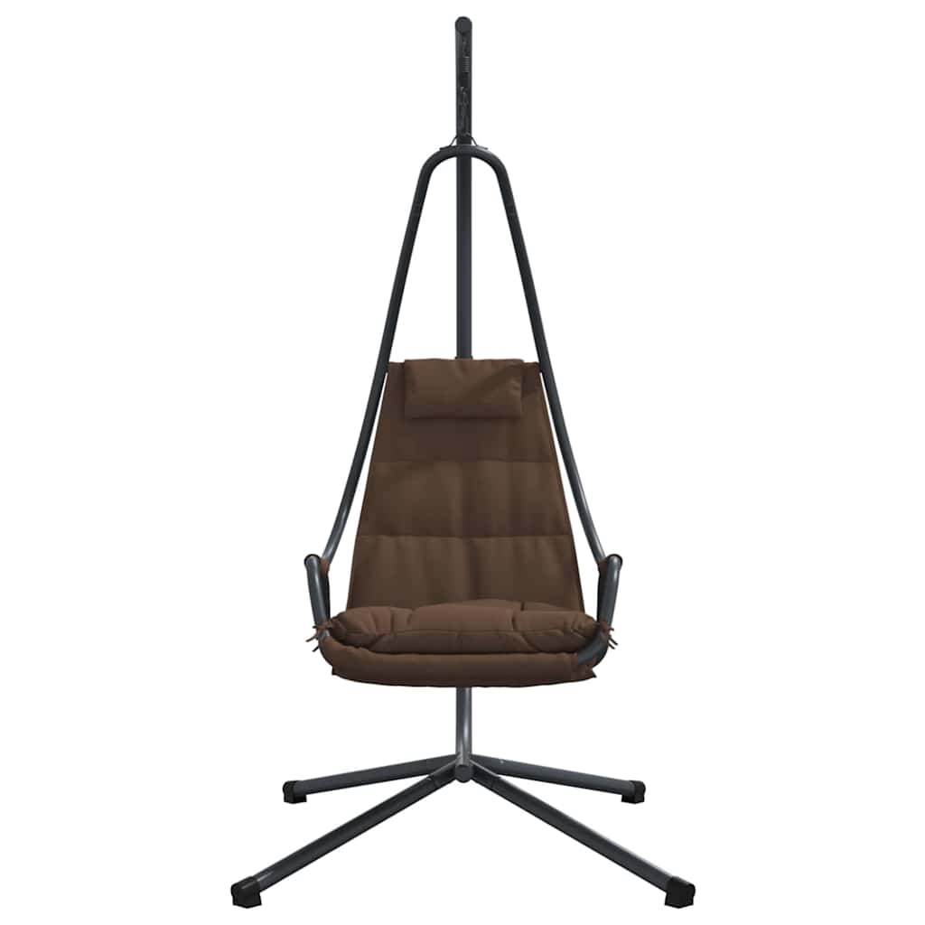 vidaXL Hängendes Ei-Stuhl Kaffeebraun 94 x 107 x 196,5 cm Stahl