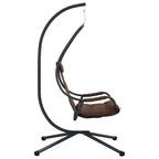 vidaXL Hängendes Ei-Stuhl Kaffeebraun 94 x 107 x 196,5 cm Stahl