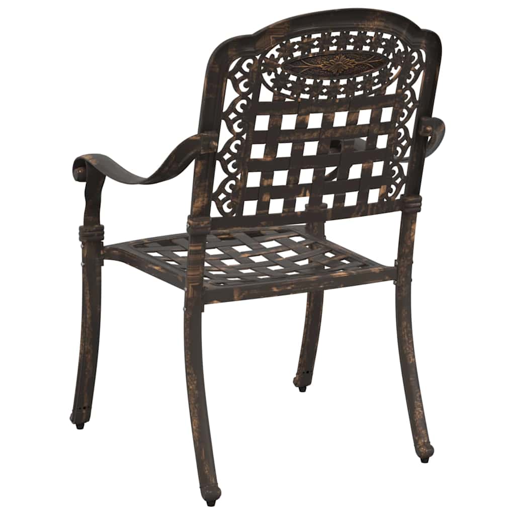 vidaXL Gartenstuhl 2 pcs Bronze 55 x 56,5 x 91cm Aluminium