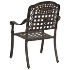 vidaXL Gartenstuhl 2 pcs Bronze 55 x 56,5 x 91cm Aluminium