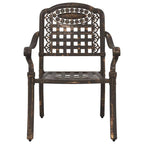 vidaXL Gartenstuhl 2 pcs Bronze 55 x 56,5 x 91cm Aluminium
