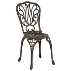 vidaXL Garten Bistro Set 3 pcs Bronze Aluminium