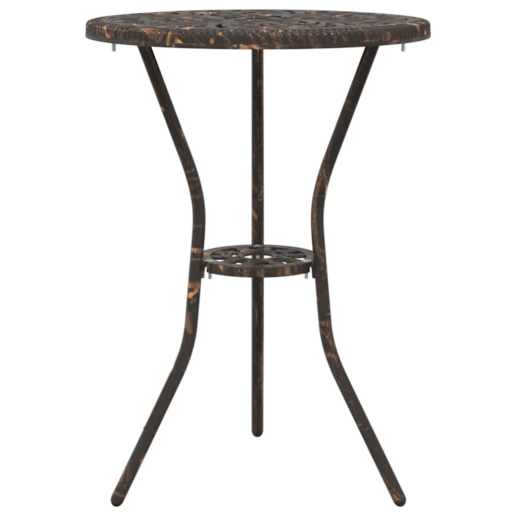 vidaXL Garten Bistro Set 3 pcs Bronze Aluminium