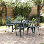 vidaXL Gartenstuhl 4 pcs Grün 61 x 60,5 x 93cm Aluminium