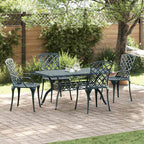 vidaXL Gartenstuhl 4 pcs Grün 61 x 60,5 x 93cm Aluminium