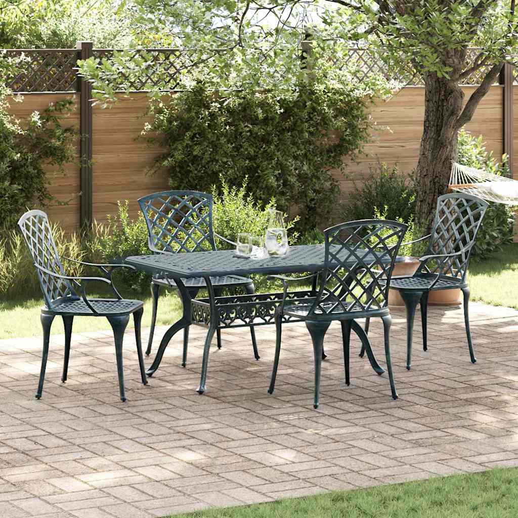 vidaXL Gartenstuhl 4 pcs Grün 61 x 60,5 x 93cm Aluminium