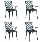 vidaXL Gartenstuhl 4 pcs Grün 61 x 60,5 x 93cm Aluminium