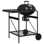 vidaXL Outdoor Grill Mit Rad Schwarz 91 x 71 x 107 cm Metall