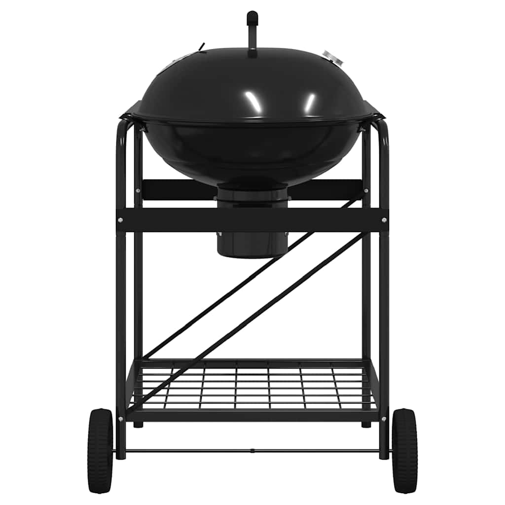 vidaXL Outdoor Grill Mit Rad Schwarz 91 x 71 x 107 cm Metall