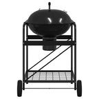 vidaXL Outdoor Grill Mit Rad Schwarz 91 x 71 x 107 cm Metall