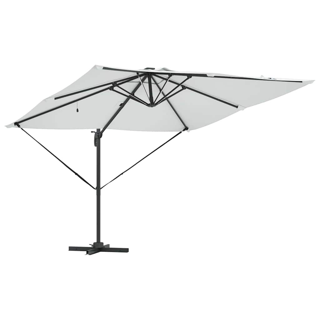 vidaXL Sonnenschirm Sand 286 x 284 x 270 cm Aluminium und Polyester