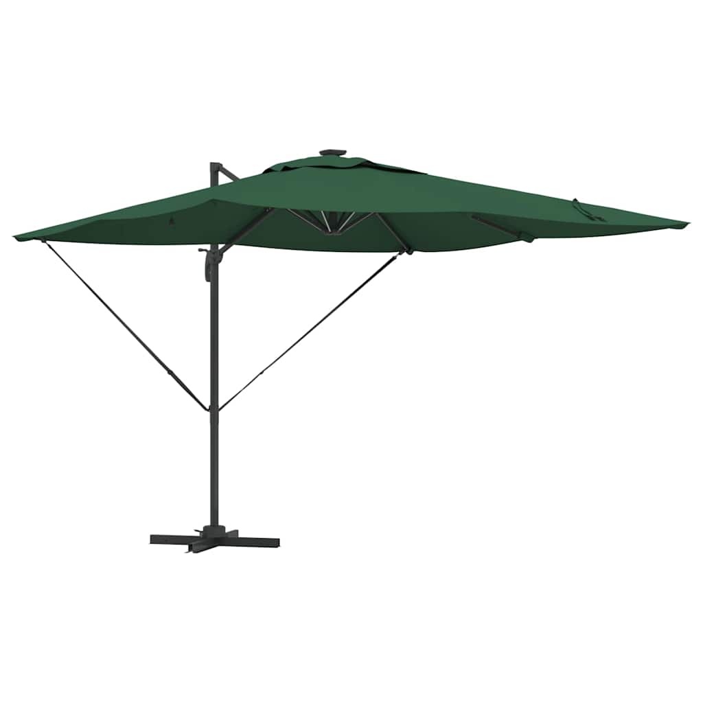 vidaXL Sonnenschirm Grün 286 x 284 x 270 cm Aluminium und Polyester