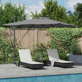 vidaXL Sonnenschirm mit LED-Lichtleisten Anthrazit 286 x 284 x 270 cm