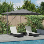 vidaXL Sonnenschirm mit LED-Lichtleisten Anthrazit 286 x 284 x 270 cm
